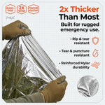 Mylar Blankets 8 Pack - Waterproof Emergency Blanket - Rip and Tear Resistant Survivalist Gear - Emergency Thermal Blanket for Outdoor Survival