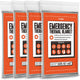 Emergency Thermal Blankets,4 Pack,Space Mylar Blanket Survival Kit