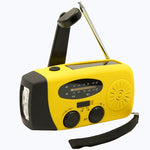 2000Mah Powerbank Radio Am Fm Solar Hand Crank Small Portable Radio USB Type-C Charging with 3 LED Flashlight Emergency Radio