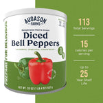 Dehydrated Diced Bell Peppers Emergency Food Supply, 113 Servings, 25 Year Shelf Life, Red and Green Peppers - Dehydrated Meals, Survival Food Camping Essentials Can