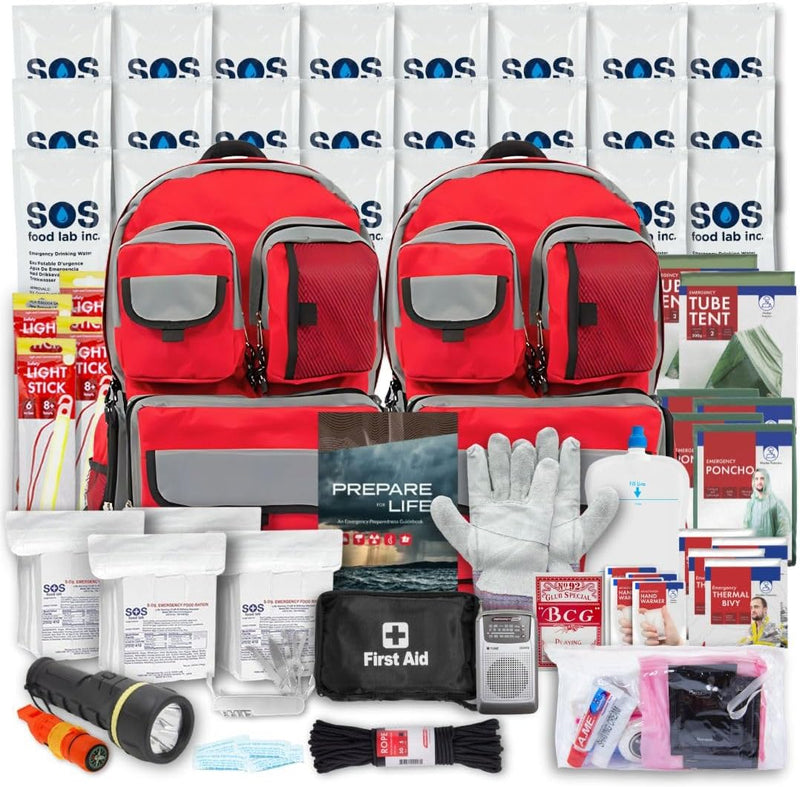 Family Emergency Kit | All-In-One Survival Kit Backpack for Earthquake, Flood, Disaster Relief, Civil Unrest & Outdoor - Survival Bag & Emergency Preparedness Kit for Families