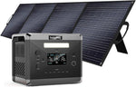 Solarplay Portable Power Station, 2400W/2160Wh Large Capacity Solar Power Station, with 200W Solar Panel, 4 AC Outlets (4800W Peak), Emergency Power Station for Home, Camping, Outdoor Battery Backup