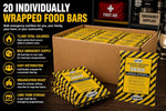 Mayday Emergency Food Bars, 3600 Calorie Meal Replacement Bars - 5 Year Shelf Life Survival Food Rations, U.S. Coast Guard Approved, Ready to Eat Emergency Food Supply for Disaster Preparedness, Earthquake, Fire, Flood, Apple Cinnamon, 20 Pack