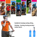 250Ml 500Ml Water Bottle TPU Folding Soft Flask Sport Water Bottle Water Bag Collapsible Water Bottle Running Camping Hiking