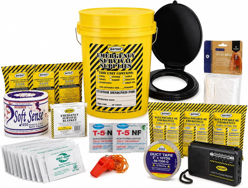 Mayday 13047 Deluxe Classroom Lockdown Emergency Kit - School Safety Survival Supplies with Emergency Food, Water & Essentials for Teachers & Students - Disaster Preparedness