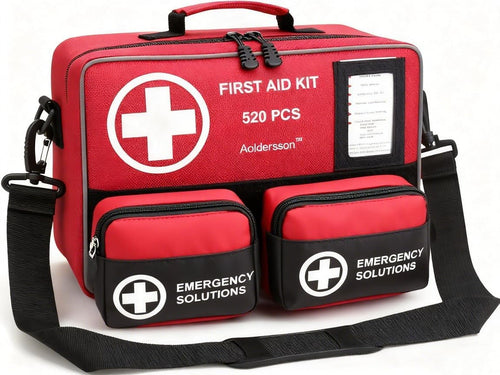 520 Piece Large First Aid Kit – Emergency Survival Kit for Car, Home, Camping, and Travel – Compact Medical Kit for Roadside Emergencies, Outdoor Adventures, and Everyday Safety | PrepWiseGear