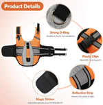 Dog Life Jacket Swimming Vest, Adjustable Dog Flotation Vest High Reflective Pet Life Preserver with Rescue Handle for Small Medium Large Dogs (X-Large, Orange)