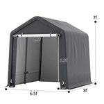 6.5 Ft. X 8 Ft. Gray Portable Outdoor Storage Shelter