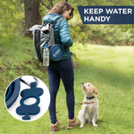 | Collapsible Silicone Dog Bowl | Travel Food and Water Station for Large Dogs | Lightweight, Sturdy, Leak Proof, Food Safe | Extra Large, Blue