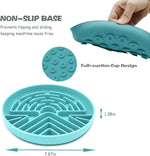 Slow Feeder Dog Bowl for Large & Small Pets, anti Choking Puzzle Dog Food Lick Mat with Non-Slip Base, Interactive Pet Slow Eating, Silicone Licking Mat Cat Feeding Bowl for Puppies & Cats