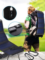 30W Solar Charger Outdoor Foldable Solar Panels 5V USB Portable Solar Smartphone Battery Charger Waterproof Solar Panel Phone Chargers for Camera Flashlight Camping Hiking Backpacking