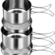 Stainless Steel Camping Cook Set - 4 Piece