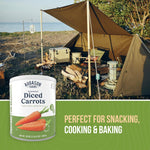 Dehydrated Diced Carrots Emergency Food Supply, 216 Servings, 25 Year Shelf Life, Great for Cooking, Baking, and Snacks - Dehydrated Meals, Survival Food Camping Essentials Can