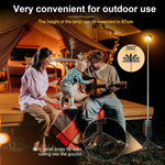 Camping Lights Rechargeable, Detachable Camping Lantern with Stand, Telescopic Waterproof Camp Lamp, Magnetic Work Hanging Light, LED Tent Flashlights for Emergency (Matte Black)