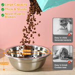 2 Pack 7.2" Stainless Steel Dog Bowls 50Oz Thickened Durable Replacement Dog Food Bowls for Food and Water, Fit for  Bowl Stand DB-B01/DB-B03