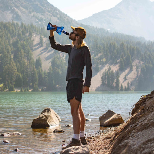 Products SP129 Squeeze Water Filtration System W/ Two 32-Oz Squeeze Pouches, Straw, and Hydration Pack Adapter