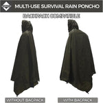 Lightweight Poncho Shelter, Solitary Shelter Cape Silnylon Emergency Survival Shelter Ultralight Minimalist Shelter for Camping Hiking Backpacking Bug Out Bag