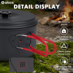 Camping Cookware Set Camping Gear, Compact Camping Pots and Pans Set, Durable Hard Alumina Camping Cooking Set for Outdoor Backpacking Camping Hiking Picnic, Included Mesh Carry Bag