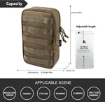 25L Tactical Backpack + Molle Tactical Utility Pouch
