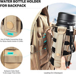 Molle Water Bottle Holder for Backpack,Drawstring Adjustable Straps Molle Pouches for 20 32 36 48 Oz Water Bottle