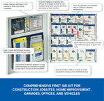 746000 Smartcompliance 50-Person ANSI A+ and OSHA Compliant First Aid Kit for Business, Large Metal First Aid Cabinet with Medications, 241 Pieces