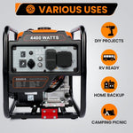 4400W Inverter Generator Gas Powered, Portable Gas Generator for Home and Outdoor Use, Leightweight and ECO Mode