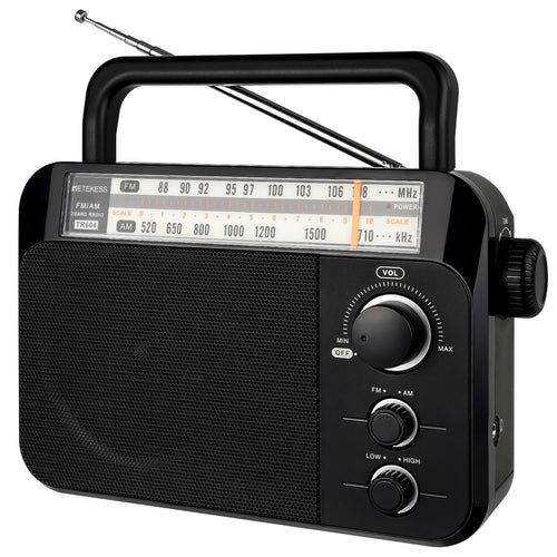 Retekess Tr604 Am Fm Radio,Portable Radio Plug in Wall,D Battery Opera