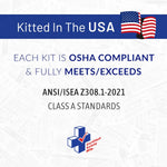 Mfg Class a 21 plus - 146Pc Usa-Made ANSI & OSHA Compliant First Aid Kit - Emergency Medical Supplies for Minor Injuries - First Aid Kits for Businesses, Homes, & More