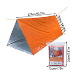 Outdoor Emergency Tent Survival Blanket Emergency Escape Camping Survival Tent Kit Insulation Blanket Mat Sleeping Bag Waterprof