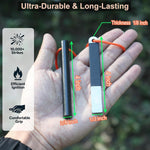 4" Portable Pocket Waterproof Ferrocerium Ferro Rod Fire Starter Survival Tool, Flint and Steel Magnesium Camping Emergency Fire Starters Kit with Striker, Outdoor Campfires Stick Firestarter