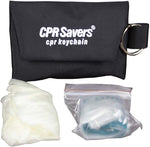 & First Aid Supply CPR Face Shield Mask Keychain Kit with Gloves for CPR Training and Rescue (1, Blue)