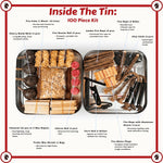 Tinferno Fire Starting Kit ? 100Pc Fire Starter for Campfires, Ferro Rod, Magnesium Flint, Char Cloth, Fatwood, Fire Kit, Camping, Bushcraft & Survival - Emergency Fire Starter Kit with Fire Tray