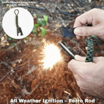 Tinferno Fire Starting Kit ? 100Pc Fire Starter for Campfires, Ferro Rod, Magnesium Flint, Char Cloth, Fatwood, Fire Kit, Camping, Bushcraft & Survival - Emergency Fire Starter Kit with Fire Tray