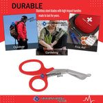 Set of 3 Pcs (Pink, Red, Black) Paramedic Utility Bandage Trauma 'Emt Ems Shears Scissors 5.5 Inch Stainless Steel, Nursing Scissors, Nurse Scissors, Emergency First Aid Scissors, 5.5"