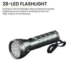 28 LED Professional Flashlight, Silver