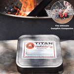 Tinferno Fire Starting Kit ? 100Pc Fire Starter for Campfires, Ferro Rod, Magnesium Flint, Char Cloth, Fatwood, Fire Kit, Camping, Bushcraft & Survival - Emergency Fire Starter Kit with Fire Tray