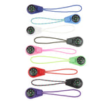 2Pcs EDC Mini Compas with Zipper Tail Rope Paracord Bracelet Gear Survival Keychain Camping Hiking Pocket Compasses Outdoor Tool