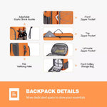 32 L. Leakproof Soft Backpack Cooler Bag for Camping Hiking, Orange
