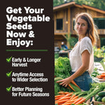 15 Variety Survival Seed Vault 8,800+ Heirloom Non-Gmo Vegetable Seeds for Planting, High Germination, Complete Garden Starter Kit, Prepper Survival Gear, Indoor Outdoor