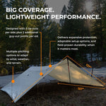 Timberline Desert Tan Tarp: Waterproof Camping Tarp for Hunting, Glassing, Hammock Rain Fly, Ultralight Backpacking Gear Sun Shelter & Heavy Duty Outdoor Protection