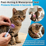 Veterinary Surgical Skin Glue, Strong Surgical Adhesive with 10 Precise Applicators, Blue Tinted Fast Acting Waterproof Wound Closure for Pets Dogs Cats, Pain Free & Stress Free(1 Pack,3Ml)