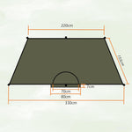 Lightweight Poncho Shelter, Solitary Shelter Cape Silnylon Emergency Survival Shelter Ultralight Minimalist Shelter for Camping Hiking Backpacking Bug Out Bag