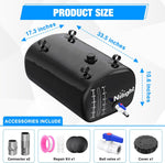 30Gal/113L Water Storage Bladder RV Potable Water Bladder Tank 1000D PVC Foldable Collapsible Water Storage Containers for RV Truck Bed Camping Garden Irrigation Emergency Water Use Black