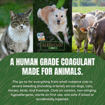 First Aid Blood Clotting Powder | the Best for All Animals to Stop Bleeding, Guaranteed | for Minor Cuts and Severe Arterial Bleeding | from the Makers of Bleedstop (4 Pouches (0.5 Oz))