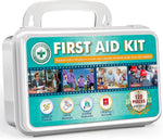 120 Pieces Hardcase First Aid Kit - First Aid Box Includes Instant Cold Pack, Emergency Blanket for Travel, Home, Office, Vehicle, Camping, Workplace & Outdoor
