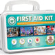 120 Pieces Hardcase First Aid Kit - First Aid Box Includes Instant Cold Pack, Emergency Blanket for Travel, Home, Office, Vehicle, Camping, Workplace & Outdoor