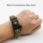 8 Pack Emergency Survival Bracelet with Whistle and Compass,Survival Kit,Wildness Emergency Survival Kit for Camping,Outdoor Travel, Hiking