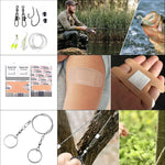 Survival Kit and First Aid Kit, 138 Pcs Survival Gear and Equipment with Molle Pouch, Camping Accessories, Gifts for Men Women Outdoor Fishing Hunting Camping