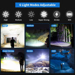 Gehavin Super Bright Flashlight 990000 High Lumens,High Powered XHP160.5 Led ...