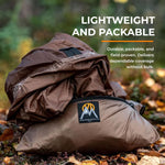 Timberline Desert Tan Tarp: Waterproof Camping Tarp for Hunting, Glassing, Hammock Rain Fly, Ultralight Backpacking Gear Sun Shelter & Heavy Duty Outdoor Protection